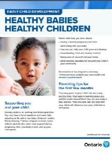 Image of the cover of publication titled Parent Healthy Babies Healthy Children Fact Sheet
