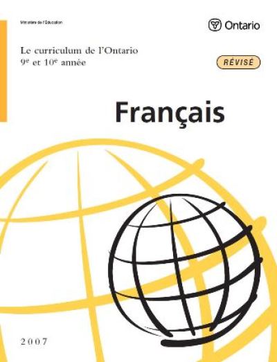 Le Curriculum De L Ontario 9e Et 10e An Publications Ontario