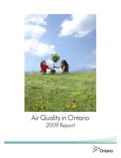 Image of the cover of publication titled  Air Quality in Ontario 1999