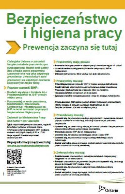 Image de la couverture de la publication intitulée Santé et sécurité au travail : la prévention commence ici