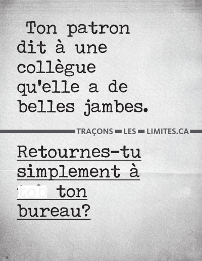 Image of the cover of publication titled  20 - Ton patron dit à une collègue qu