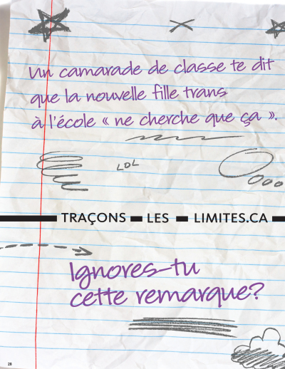 Image of the cover of publication titled  28 - Un camarade de classe te dit que la nouvelle fille trans &agrave; l