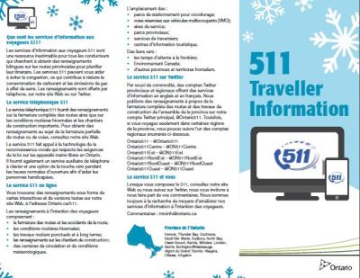 Image of the cover of publication titled  511 Traveller Information