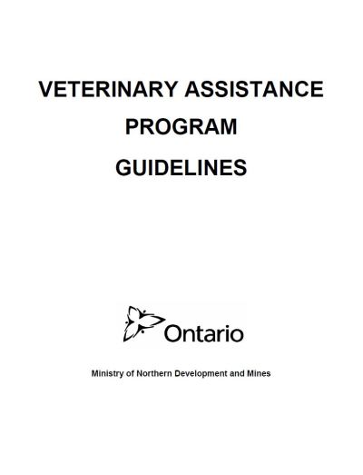 Image of the cover of publication titled  Veterinary Assistance Program Guidelines
