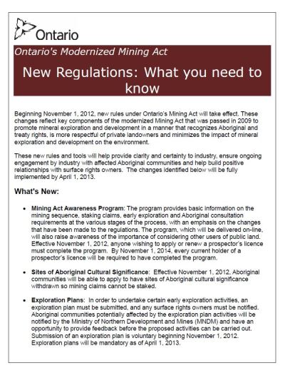 Image of the cover of publication titled  Ontario