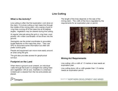 Image of the cover of publication titled  Line Cutting