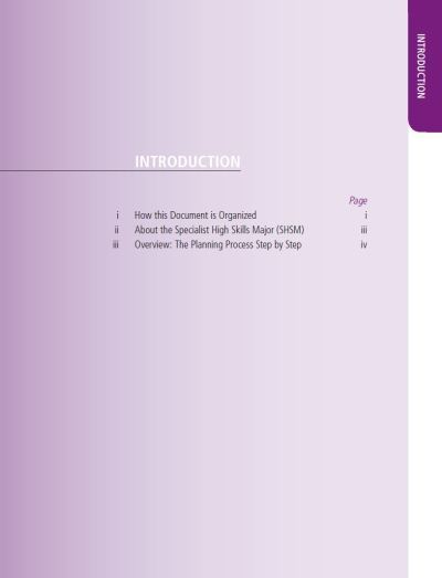 Image of the cover of publication titled  Specialist High Skills Major: Introduction