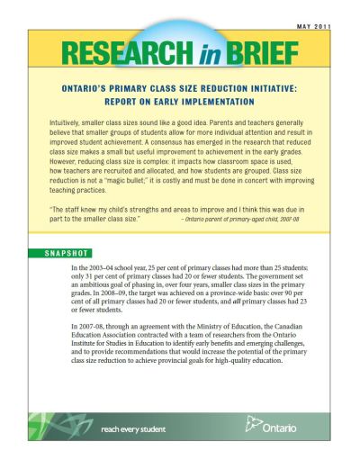 Image of the cover of publication titled  Ontario