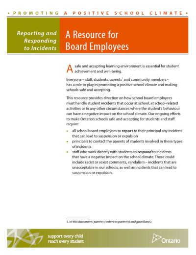 Image of the cover of publication titled  Keeping Our Kids Safe at School