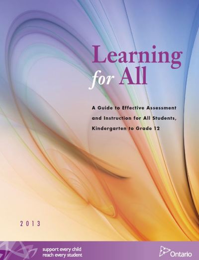Image of the cover of publication titled  Learning for All
