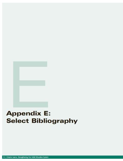 Image of the cover of publication titled  Appendix E: Select Bibliography