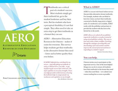 Image of the cover of publication titled  Alternative Education Resources For Ontario