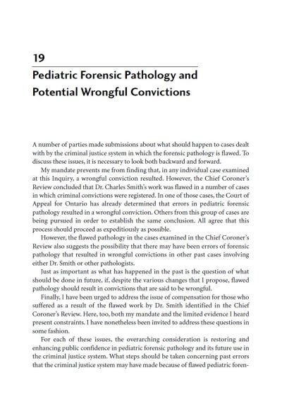 Image of the cover of publication titled  19 - Pediatric Forensic Pathology and Potential Wrongful Convictions
