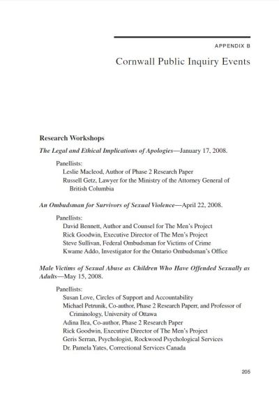 Image of the cover of publication titled  Report of The Cornwall Public Inquiry: Events