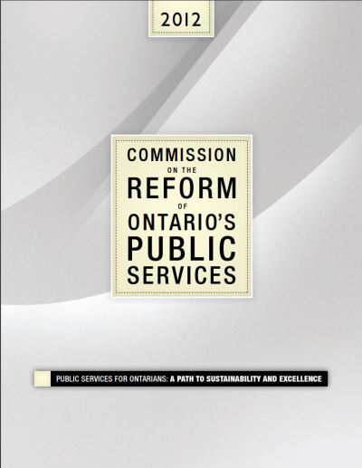 Image of the cover of publication titled  Commission of the Reform of Ontario