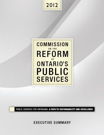 Image of the cover of publication titled  COMMISSION ON THE REFORM OF ONTARIO