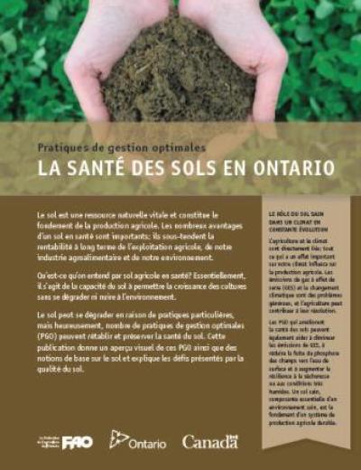 Image of the cover of publication titled  AF152 Pratiques de gestion optimales la santé des sols en Ontario