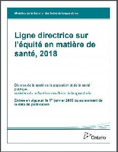 Image of the cover of publication titled  Ligne directrice sur l