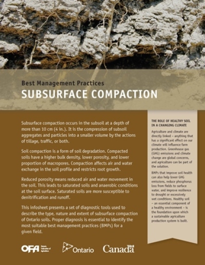 Image of the cover of publication titled  Best Management Practices (BMP) - Subsurface Compaction