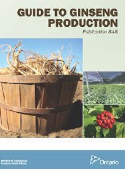 Image of the cover of publication titled  Guide to Ginseng Production - Publication 848