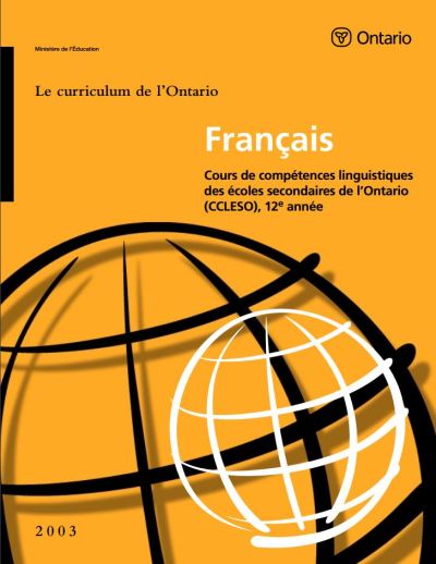Image of the cover of publication titled  Le curriculum de l