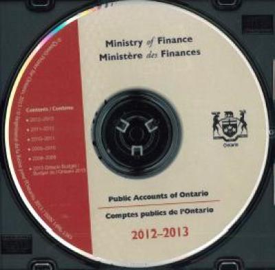 Image of the cover of publication titled  Public Accounts of Ontario 2012-2013
