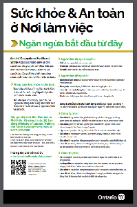 Image of the cover of publication titled  Health & Safety at Work - Prevention Starts Here 2020 (Vietnamese Online)