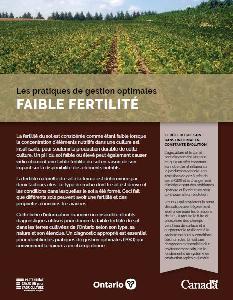 Image of the cover of publication titled Les pratiques de gestion optimales: Faible fertilit&eacute; (Ressorce en ligne)