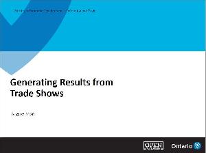 Image of the cover of publication titled Generating results from trade shows