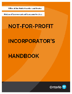 Image of the cover of publication titled NOT-FOR-PROFIT INCORPORATOR