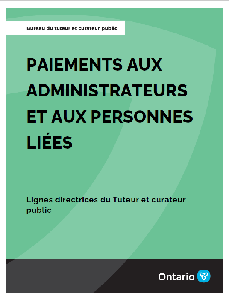 Image of the cover of publication titled PAIEMENTS AUX ADMINISTRATEURS ET AUX PERSONNES LIÉES