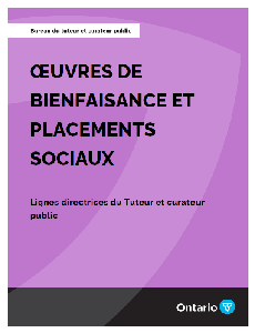 Image of the cover of publication titled OEUVRES DE BIENFAISANCE ET PLACEMENTS SOCIAUX