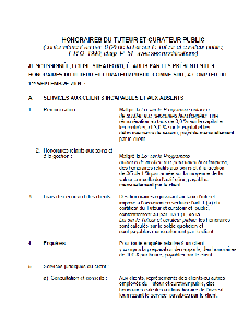 Image de la couverture de la publication intitulée HONORAIRES DU TUTEUR ET CURATEUR PUBLIC