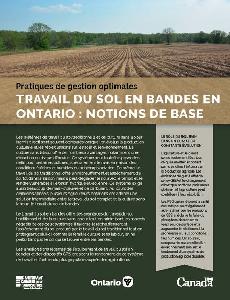 Image de la couverture de la publication intitul&eacute;e Pratiques de gestion optimales &ndash; Travail du sol en bandes en Ontario : Notions de base