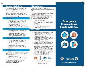 Image of the cover of publication titled   Brochure: Emergency Preparedness Starts With You 2023