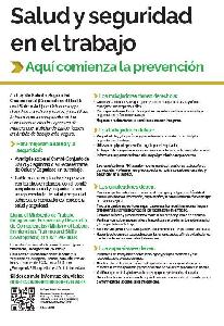 Image of the cover of publication titled Health & Safety at Work - Prevention Starts Here 2023 (Spanish)