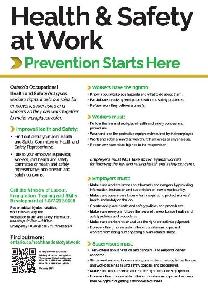 Image of the cover of publication titled Health & Safety at Work - Prevention Starts Here 2023