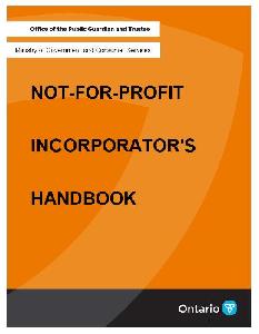 Image of the cover of publication titled Not-for-Profit Incorporator