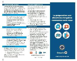 Image de la couverture de la publication intitulée  Dépliant - La préparation aux situations d