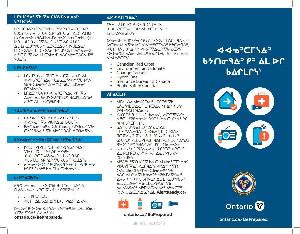 Image de la couverture de la publication intitulée  Brochure - Emergency Preparedness Starts With You (Oji-Cree)
