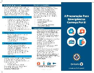 Image de la couverture de la publication intitulée  Brochure - Emergency Preparedness Starts With You (Portuguese)