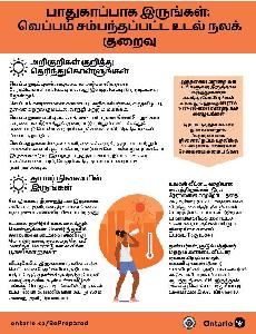 Image of the cover of publication titled Flyer: Heat-related Illnesses (Tamil)