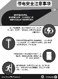 Image of the cover of publication titled  Flyer: Power Outage Safety (Simplified Chinese)