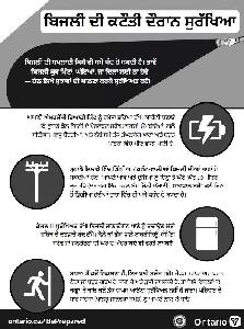 Image de la couverture de la publication intitul&eacute;e Flyer: Power Outage Safety (Punjabi)