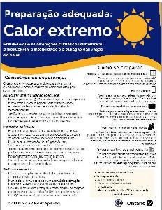 Image de la couverture de la publication intitulée Dépliant : Météorologiques extrêmes (Portugais)
