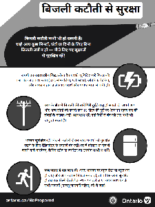 Image de la couverture de la publication intitul&eacute;e Flyer: Power Outage Safety (Hindi)
