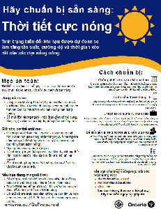 Image de la couverture de la publication intitul&eacute;e Flyer: Severe Weather &ndash; Extreme Heat and Winter Storms (Vietnamese))