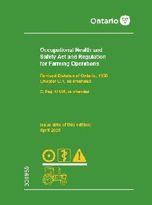 Image of the cover of publication titled Occupational Health and Safety Act (OHSA) and Regulation for Oil and Gas &mdash; Offshore; April 2026