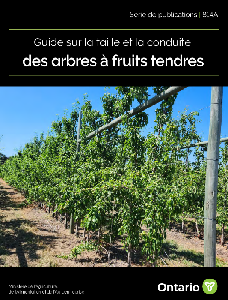 Image de la couverture de la publication intitul&eacute;e  Publication 814A : Guide sur la taille et la conduite des arbres &agrave; fruits tendres