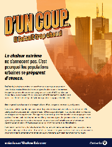 Image of the cover of publication titled Brochure: Pr&eacute;paration aux vagues de chaleur extr&ecirc;me (population urbaine)